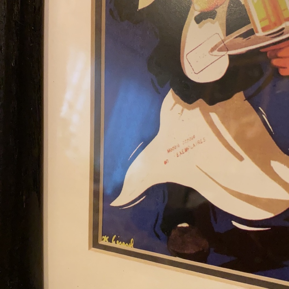 Vintage Bieres De Chartres Advertising Poster Framed Art - Picture 5 of 8